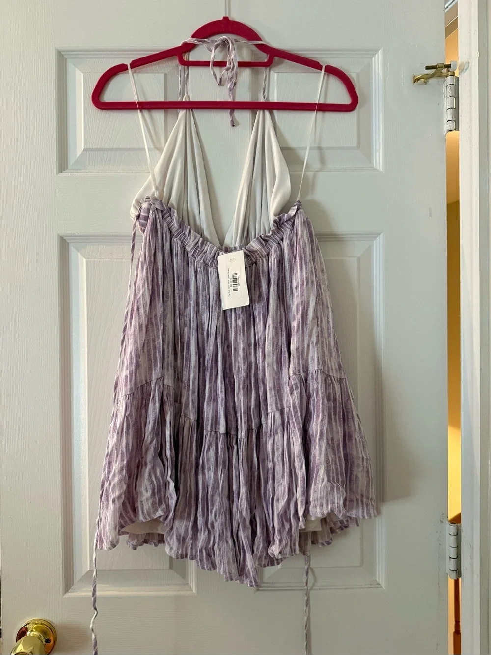 NWT Lovely Day Lavender Halter Backless Tiered Sundress